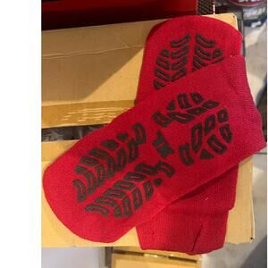 Anti Slip Hospital Socks 48 Katt Unisex Medical RED Size Extra Large Medical New